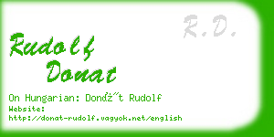 rudolf donat business card